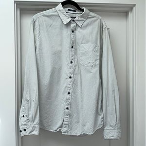 Men’s Blue and Black Polka Dot Dress Shirt